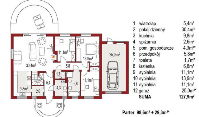 Готовый проект дома AS164