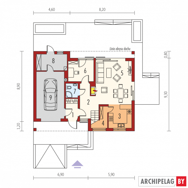 Проект дома Е4 (Г1) (вариант А)