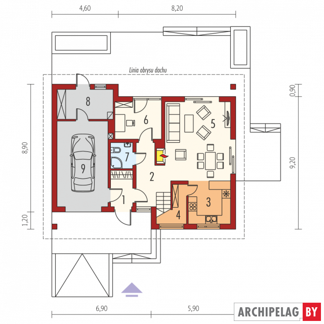 Проект дома Е4 (Г1) (вариант А)