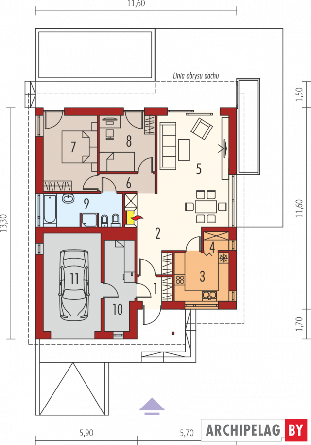 Проект дома zArmando II G1 MULTI-COMFORT